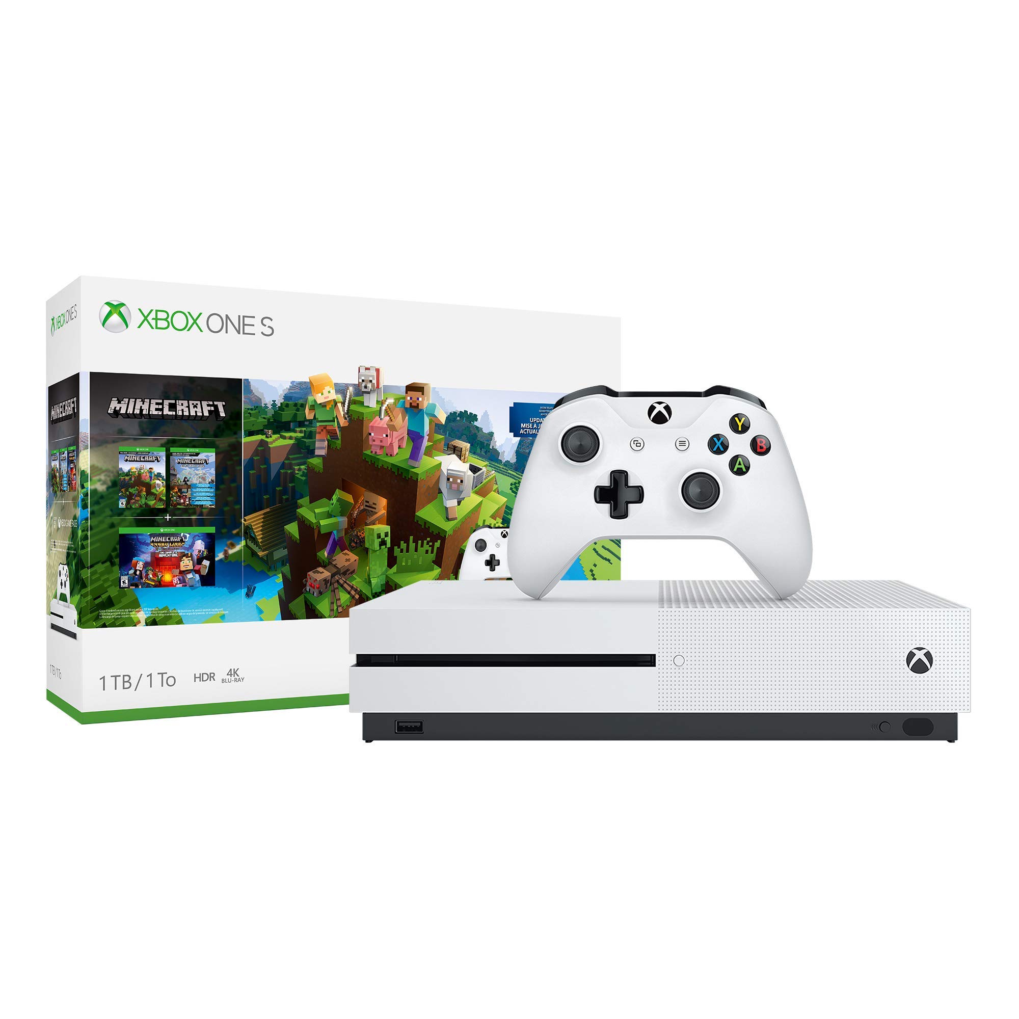 Amazon.com: Xbox One S 1TB Console – Minecraft Bundle